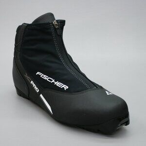 Fischer 38 Ladies 7 X Pro Black Lace-up Front-zipper Cross Country Ski Boots